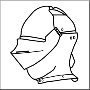 304x304 Clip Art Medieval History Knight's Helmet Bampw I