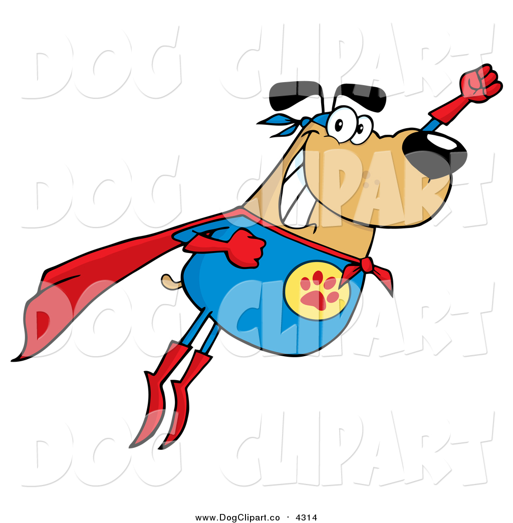1024x1044 Vector Cartoon Cliprt Of Flying Super Hero Dog Flashing