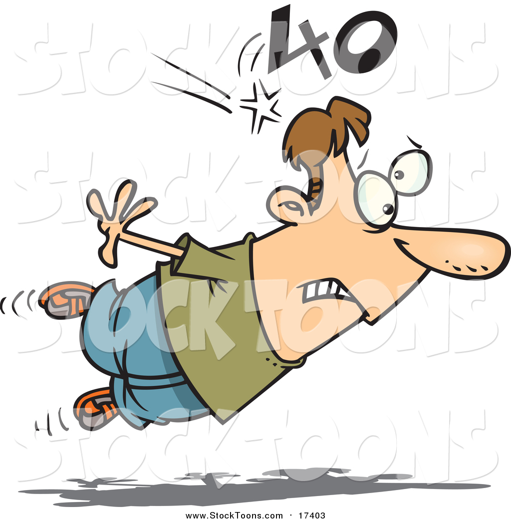 1024x1044 Stock Cartoon Of A 40 Hitting A Caucasian Man From Behind By