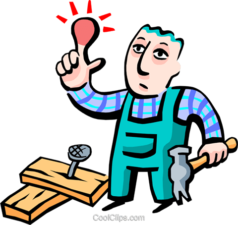 480x454 Hitting Thumb With Hammer Royalty Free Vector Clip Art