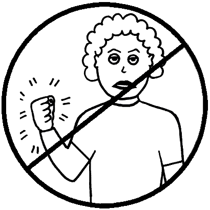 410x410 No Hitting Others Clipart