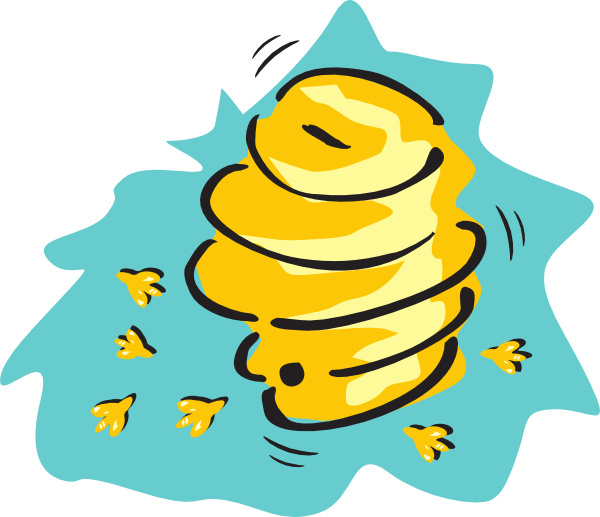 600x517 Bee Hive Clipart Vector