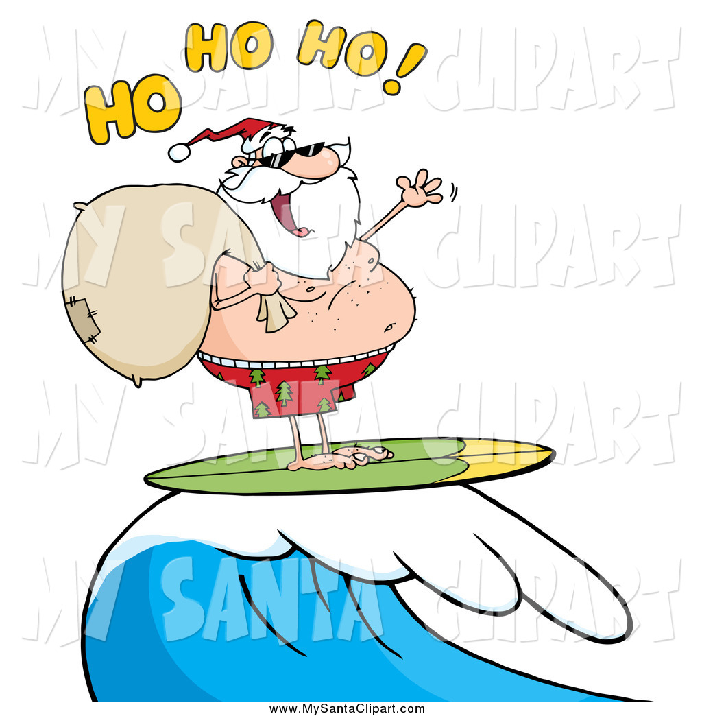1024x1044 Royalty Free Surfing Stock Santa Designs