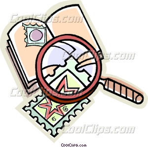 300x299 Stamp Collecting Vector Clip Art