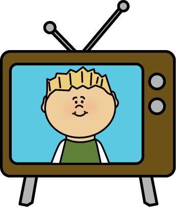 345x405 Clip Art Television Viewing Cliparts