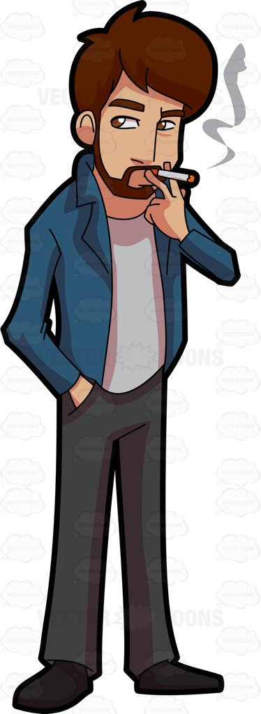 374x1024 Man Clipart Smoking Cigarette