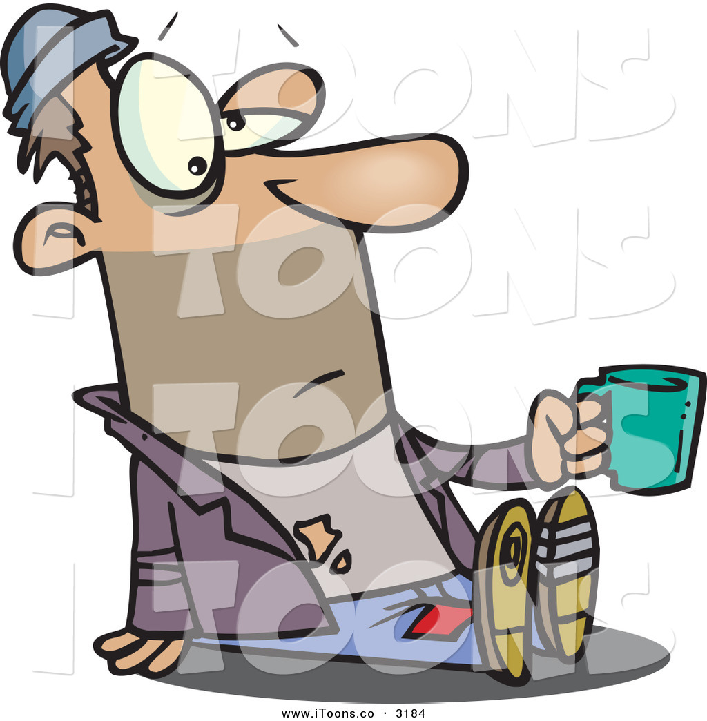1024x1044 Vector Clip Art Of A Caucasian Homeless Beggar Person Sitting