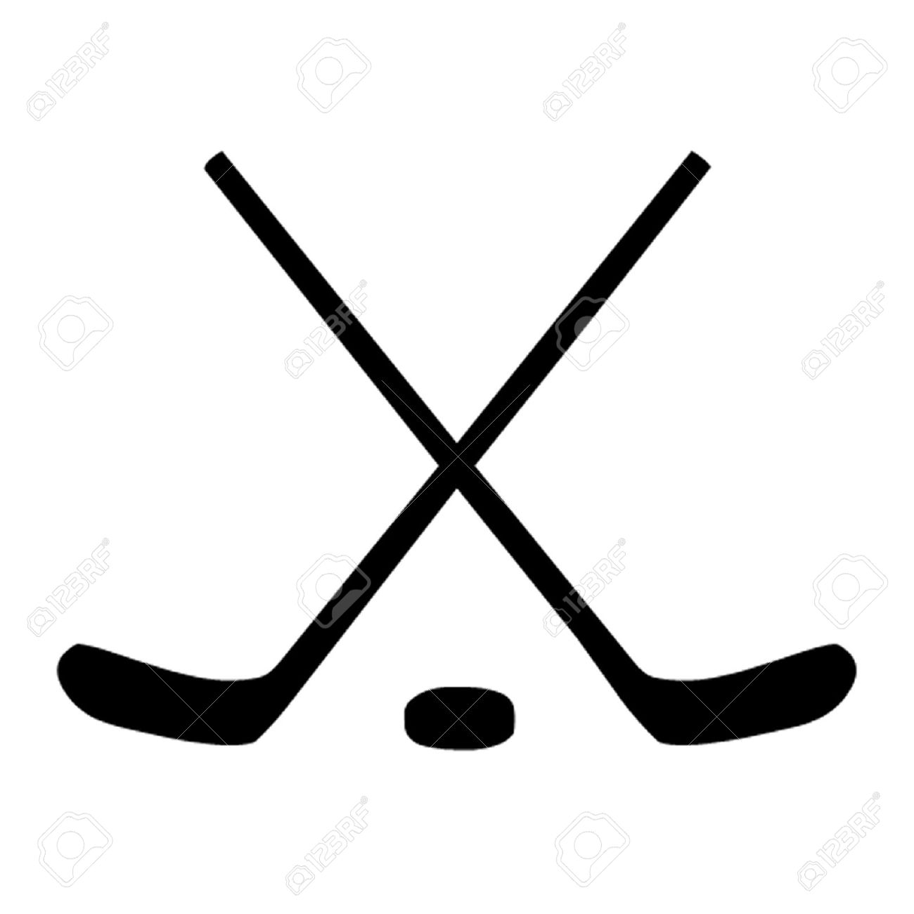 1300x1300 Black Clipart Hockey Stick
