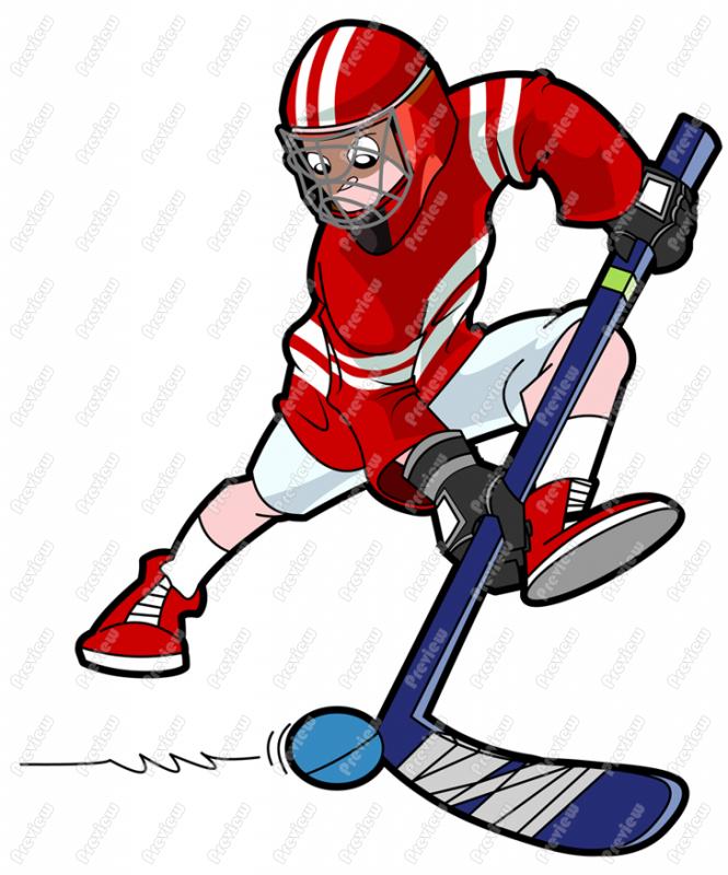 665x800 Male Ball Hockey Player Clip Art