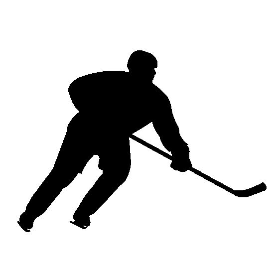 550x550 Hockey Player Clipart