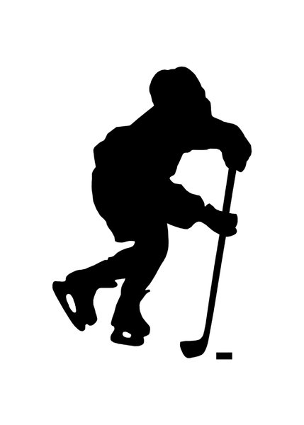 429x600 Free Hockey Player Silhouette Clipart