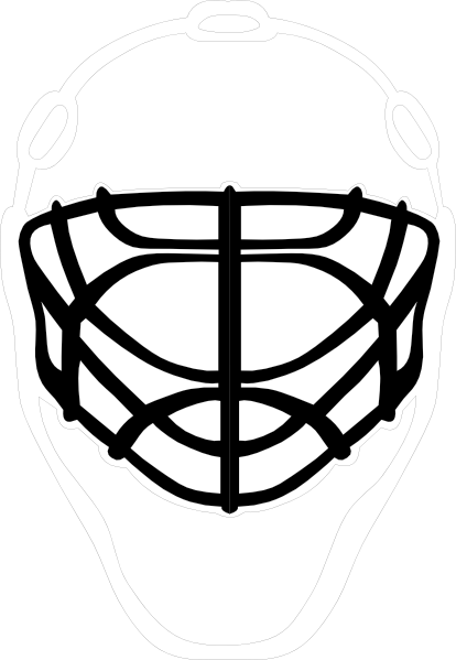 414x599 Goalie Mask Clip Art