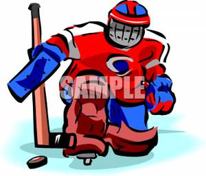 300x257 Hockey Goalie Clip Art Image