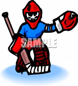 272x300 Hockey Goalie Clipart Image