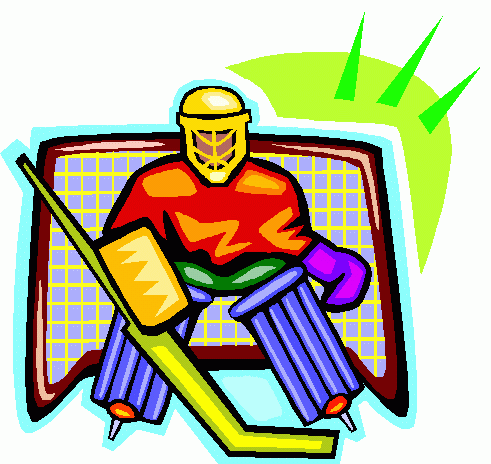 491x464 Hockey Goalie Clipart