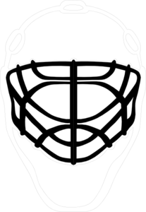 207x300 Black Goalie Mask Clip Art
