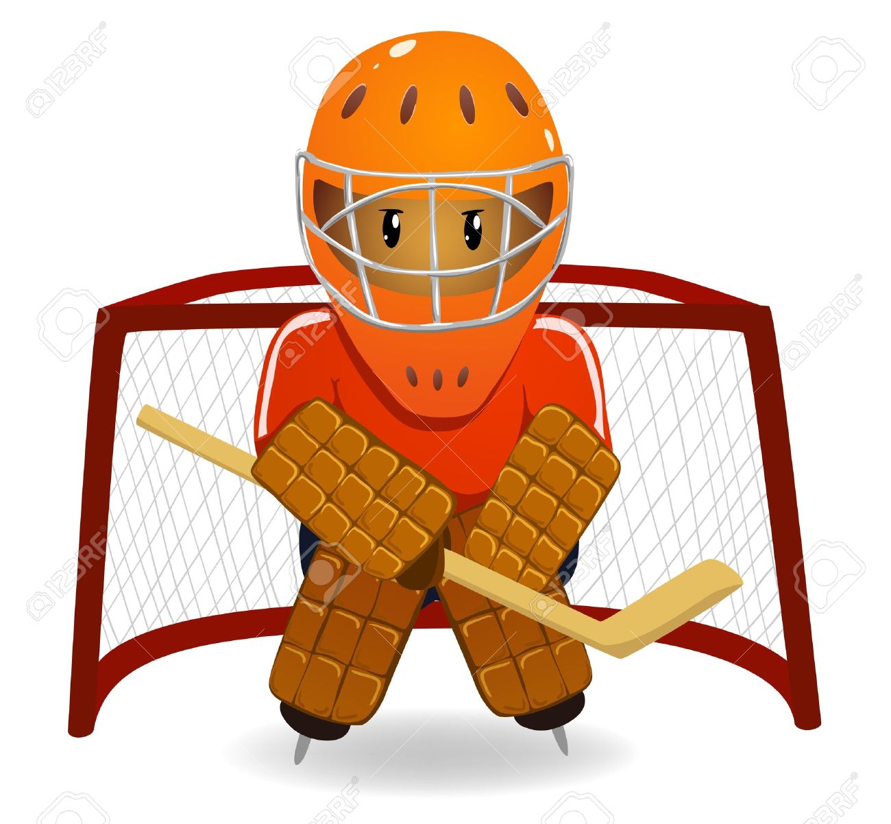 1300x1202 Hockey Goalie Clipart