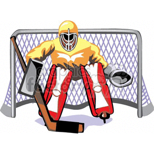 300x300 Royalty Free Goalie 369984 Vector Clip Art Image