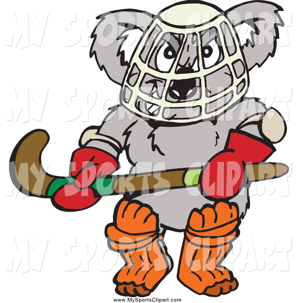 1024x1044 Sports Clip Art Of A Koala Hockey Goalie By Dennis Holmes Designs