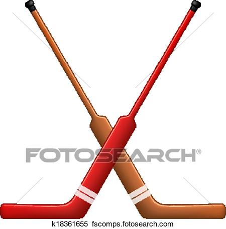 450x457 Clipart Of Crossed Hockey Sticks For Goalies K18361655