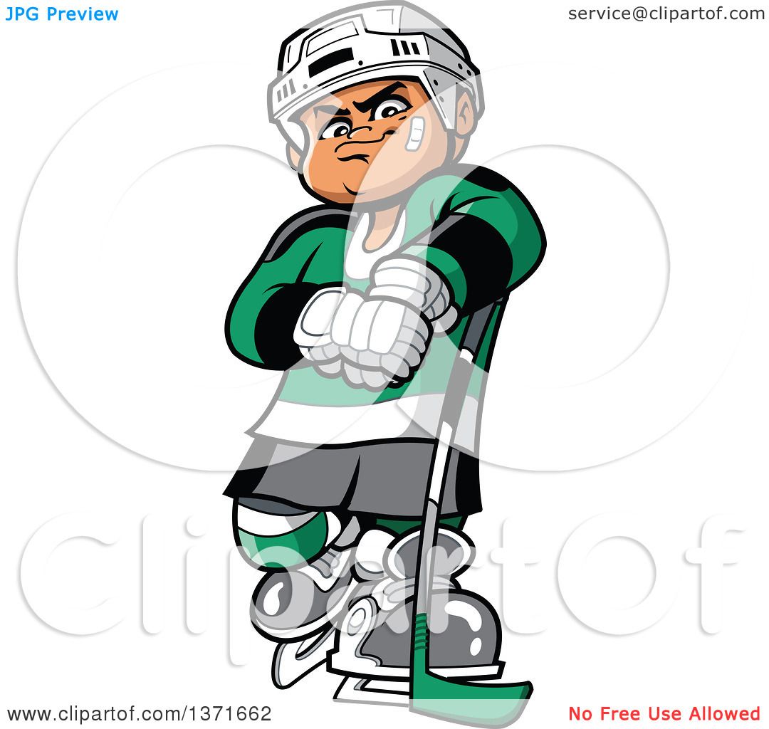 1080x1024 Clipart Of A Tough White Male Hockey Player