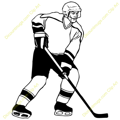 500x500 Hockey Player Clipart