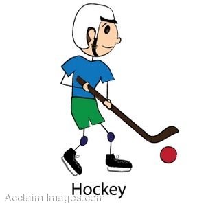300x300 Clip Art Of A Street Hockey Playing Stick Boy