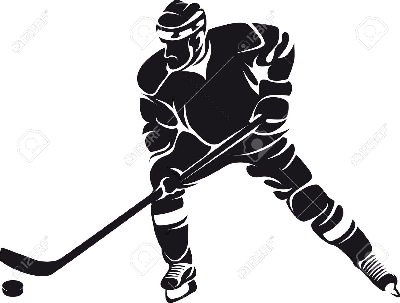 1300x984 Hockey Player, Silhouette Royalty Free Cliparts, Vectors,