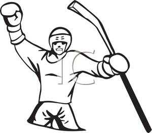 300x263 Hockey Player Celebrating A Win