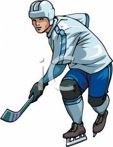 231x300 Hockey Player Clipart Picture