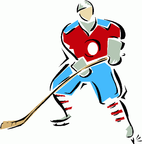 490x497 Hockey Player Clipart