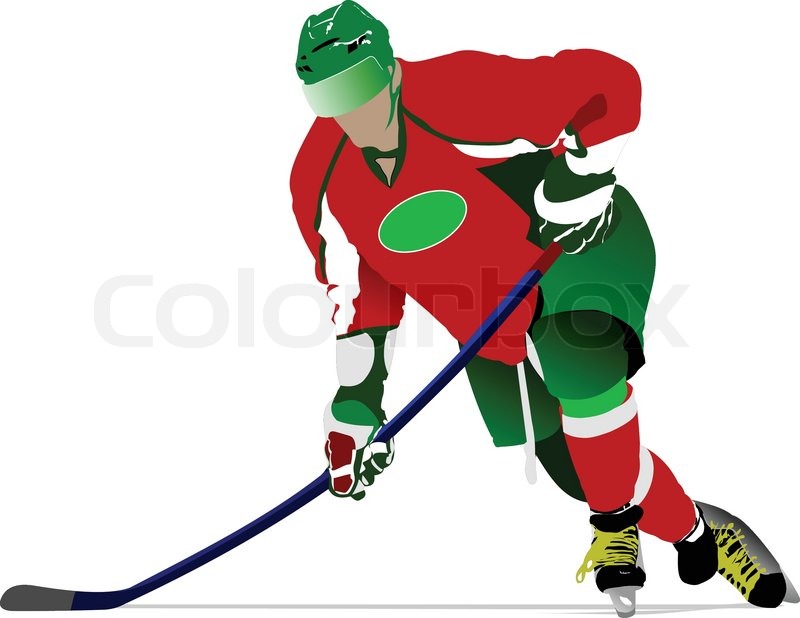 800x618 Ice Hockey Players. Vector Illustration Stock Vector Colourbox