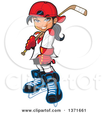 450x470 Clipart Ice Hockey Player Skating