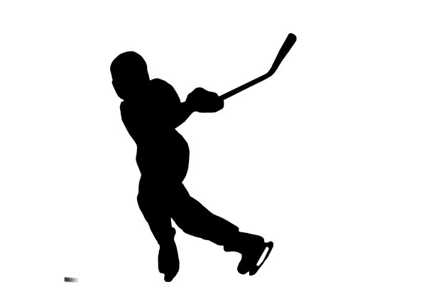 600x421 Hockey Silhouette Clipart 1975862