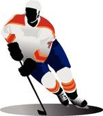 151x170 Ice Hockey Player Clip Art