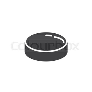 320x320 Hockey Puck Vector Sketch Icon Isolated On Background. Hand Drawn