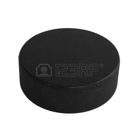 450x450 Hot Hockey Puck In Fires Flame Stock Photo, Picture And Royalty