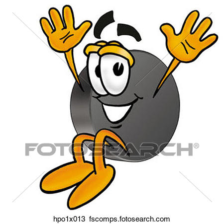 450x451 Clipart Of Hockey Puck Jumping Hpo1x013