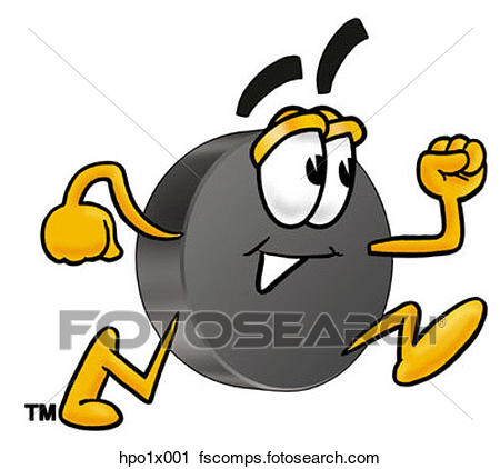 450x422 Clipart Of Hockey Puck Running Hpo1x001