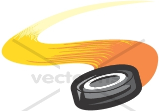 320x224 Hot Hockey Puck Cartoon