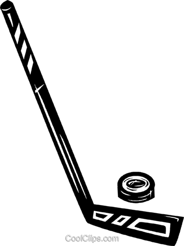 359x480 Hockey Stick Amp Puck Royalty Free Vector Clip Art Illustration