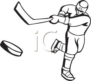 300x267 Gallery For Gt Hockey Player Clipart Black And White