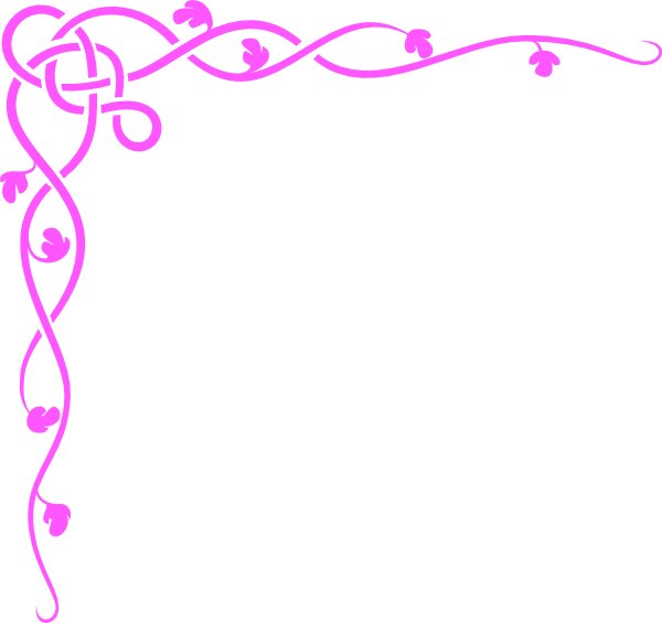 600x565 Pink Decorative Corner Boarder Clip Art