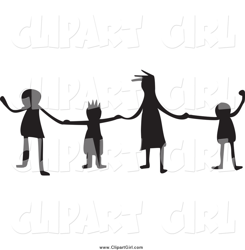 1024x1044 Clip Art Of Silhouetted Kids Holding Hands By Prawny