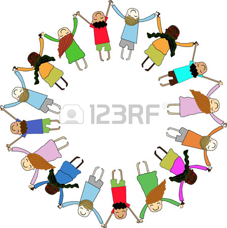 449x450 Children Holding Hands In A Circle Royalty Free Cliparts, Vectors