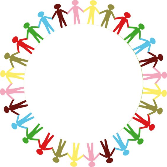 564x564 Free Stick People Clip Art Holding Hands Multi