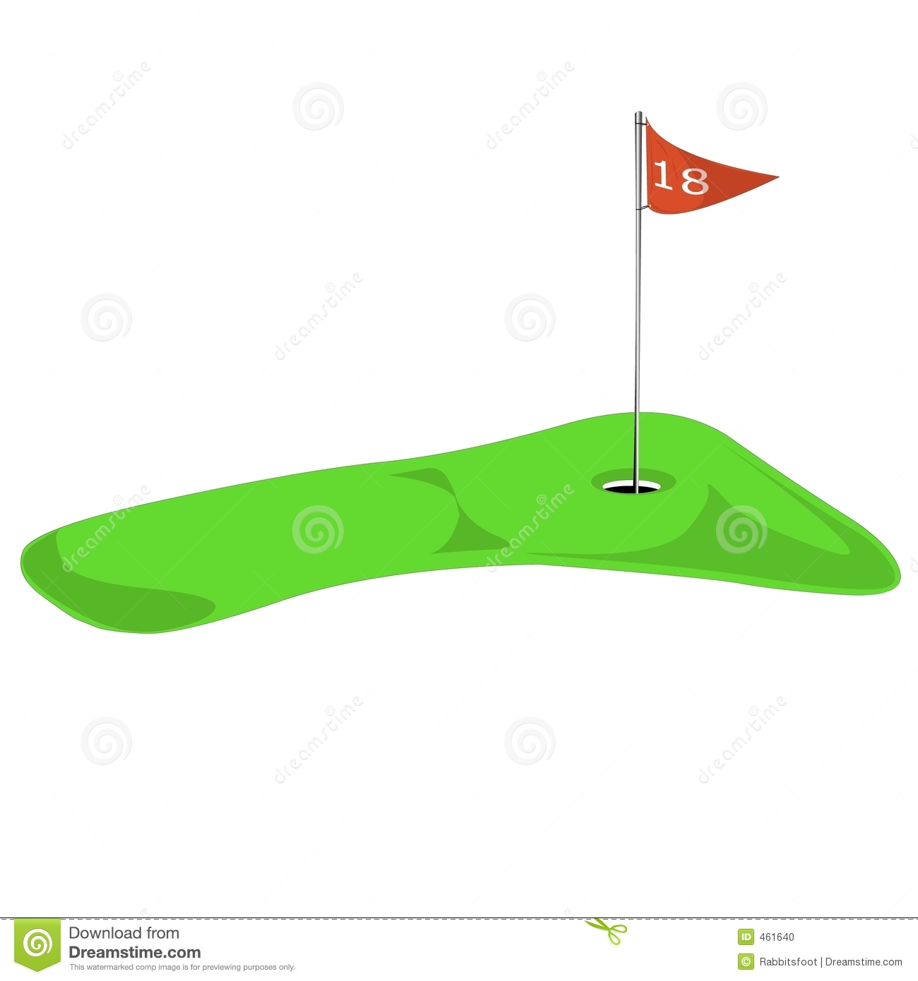 1300x1390 Golf Green Clipart