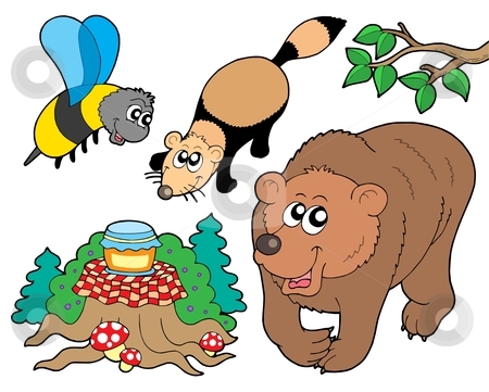 450x361 Clipart Of Forest Animals Singing Holiday Songs