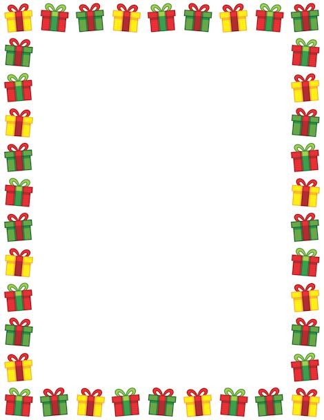 470x608 Christmas Gift Border Clip Art