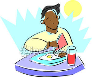 300x254 Having Breakfast Clipart